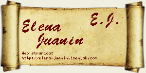 Elena Juanin vizit kartica